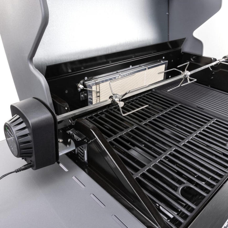 Fieldmann - Grillspieß mit Motor 230 V, Edelstahl