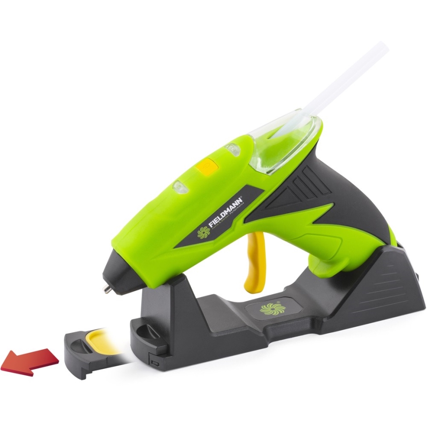Fieldmann - Kabellose Heißklebepistole 4V 1500 mAh grün
