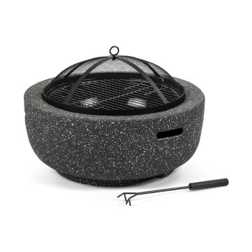 Fieldmann - Tragbare Feuerschale mit Gitter anthrazit