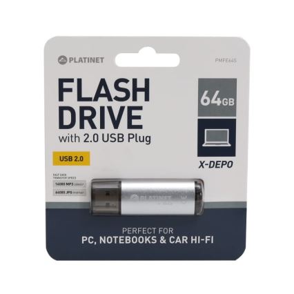 Flash Drive USB 64GB silber