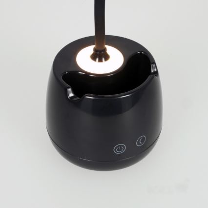 Flexible, aufladbare LED-Tischleuchte mit Dimm-Funktion LUSIA LED/5W/5V 3000/4000K 1200 mAh schwarz