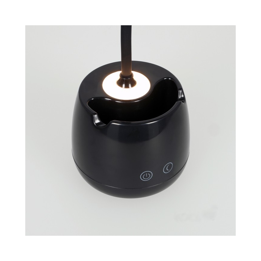 Flexible, aufladbare LED-Tischleuchte mit Dimm-Funktion LUSIA LED/5W/5V 3000/4000K 1200 mAh schwarz