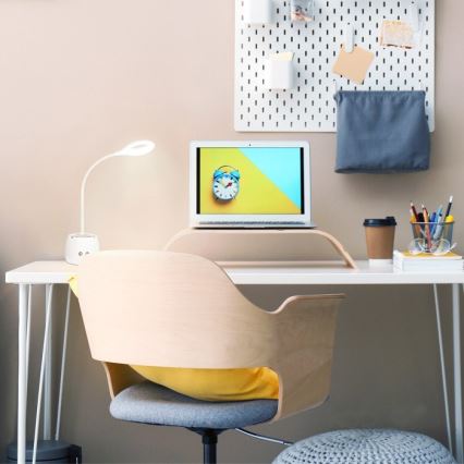 Flexible, aufladbare LED-Tischleuchte mit Dimm-Funktion LUSIA LED/5W/5V 3000/4000K 1200 mAh weiß