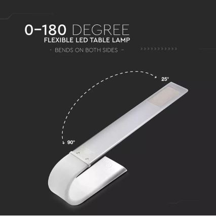 Flexible, dimmbare LED-Tischleuchte LED/6,5W/5V 2000 mAh 3000K/4500K/6000K