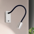 Flexible kleine LED-Wandleuchte KURT LED/5W/230V silbern