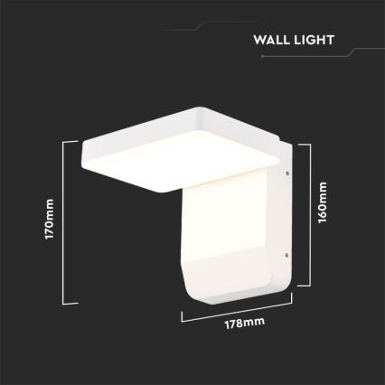 Flexible LED-Außenwandleuchte LED/17W/230V IP65 3000K weiß