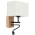 Flexible LED-Leuchte BOHO 1xE27/25W + LED/1W/230V Eiche