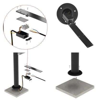 Flexible LED-Outdoor-Leuchte NIKA LED/12,5W/230V IP44 80 cm