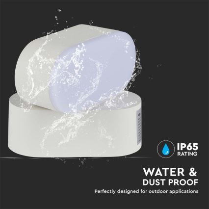 Flexible LED-Outdoor-Wandleuchte LED/5W/230V 3000K IP65 weiß