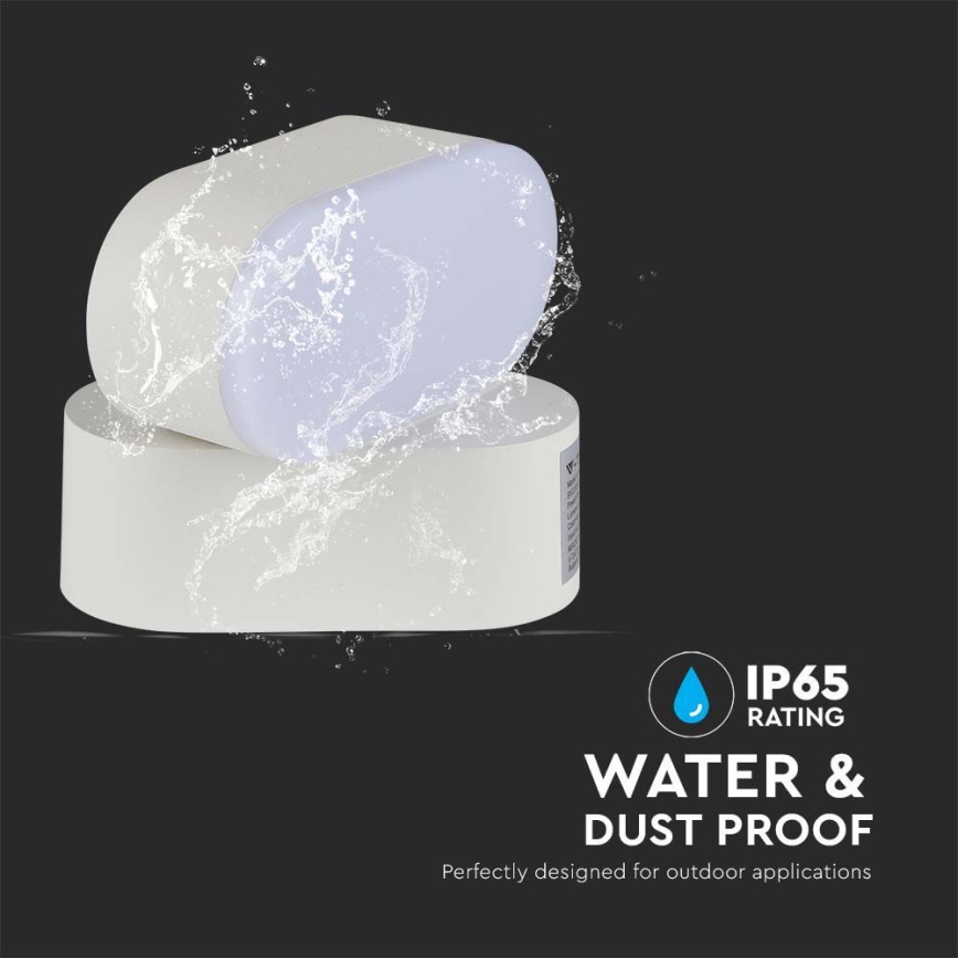 Flexible LED-Outdoor-Wandleuchte LED/5W/230V 4000K IP65 weiß