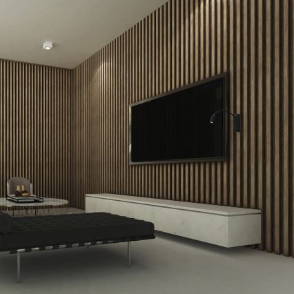 Flexible LED-Wandleuchte mit USB, Modell BASE, LED/8W+LED/2W, 230V, schwarz