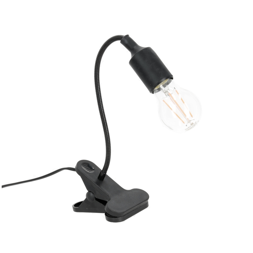 Flexible Tischleuchte mit Klemme CLIP 1xE27/30W/230V schwarz