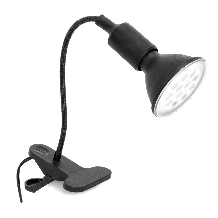 Flexible Tischleuchte mit Klemme CLIP 1xE27/30W/230V schwarz