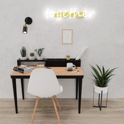 Flexibles Tischlämpchen JOKER 1xGU10/8W/230V schwarz/gold