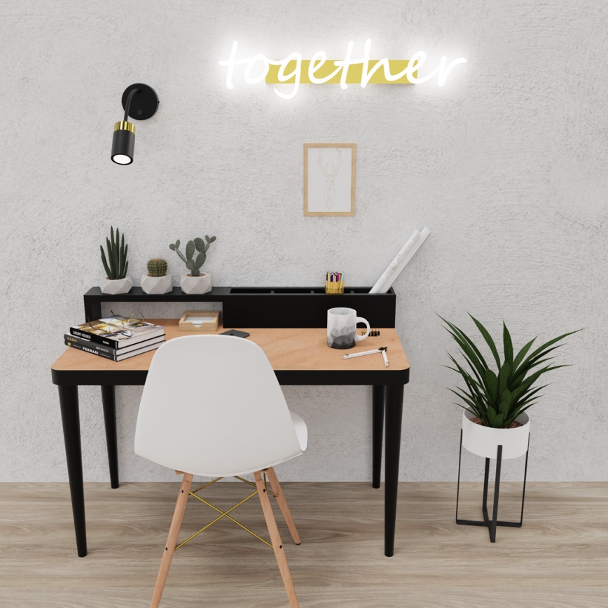 Flexibles Tischlämpchen JOKER 1xGU10/8W/230V schwarz/gold