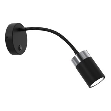 Flexibler Leuchter JOKER 1xGU10/8W/230V schwarz/mattchrom