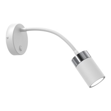 Flexibler Leuchtkopf JOKER 1xGU10/8W/230V Weiß/Mattchrom