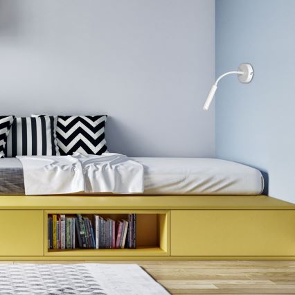 Flexibles Tischlämpchen ARDEN 1xG9/8W/230V Weiß