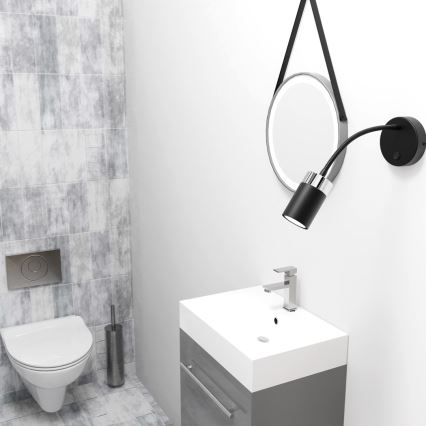 Flexibler Leuchter JOKER 1xGU10/8W/230V schwarz/mattchrom