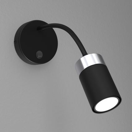 Flexibler Leuchter JOKER 1xGU10/8W/230V schwarz/mattchrom