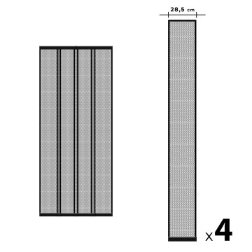 Fliegengitter für Tür 100x220 cm schwarz