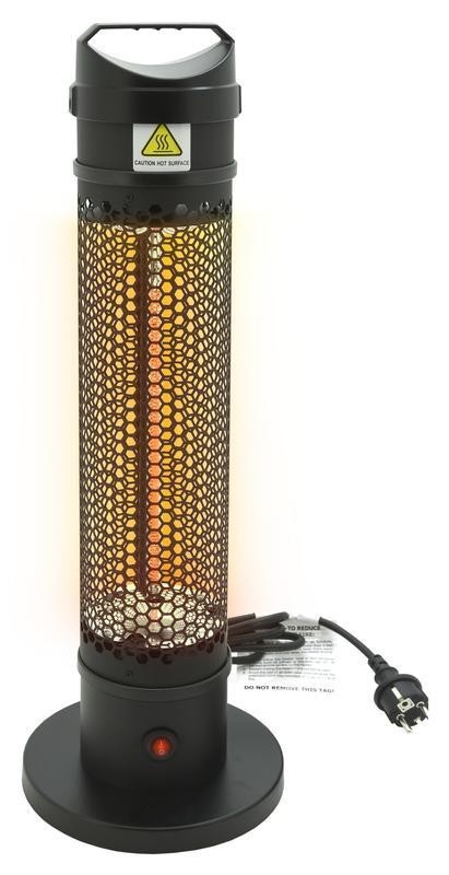 Floor infrared heater 1000W/230V IP44 schwarz
