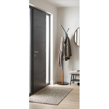 Freistehender Garderobenständer 186x38 cm STILE, schwarz