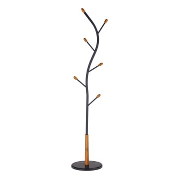 Freistehender Garderobenständer STILE 186x38 cm schwarz