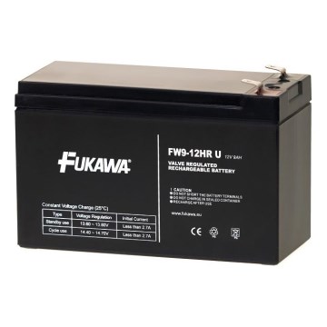 FUKAWA FW 9-12 HR - Blei-Akku 12V/9Ah mit Faston-Anschluss 6,3 mm