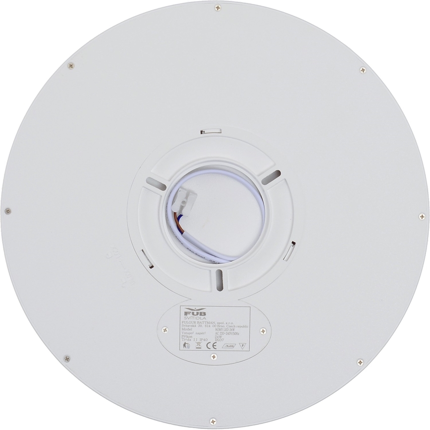 Fulgur 42361 - LED-Deckenleuchte NOMY LED/24W/230V 3000/4000/6000K IP40 d 30 cm weiß