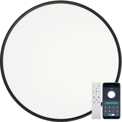 Fulgur s-43042 - dimmbare LED-Deckenleuchte NOMY-RC LED/50W/230V 3000/4000/6500K Ø 60 cm IP40 schwarz + Fernbedienung