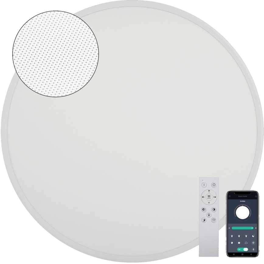 Fulgur s-43058 - dimmbare LED-Deckenleuchte NOMY LED/50W/230V 3000-6500K Ø 60 cm UGR19 IP40 Wi-Fi weiß + Fernbedienung