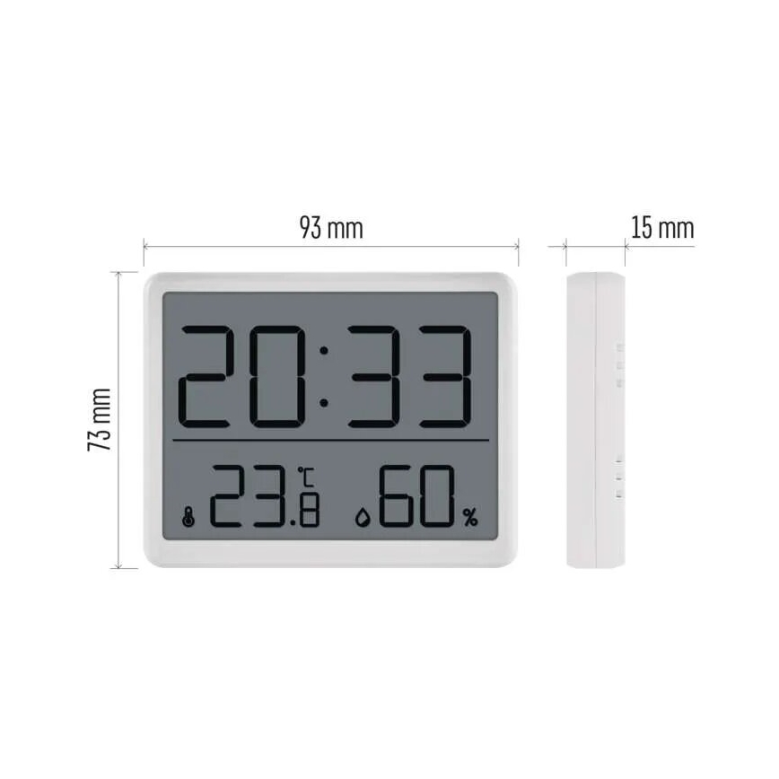 Funk-Thermometer mit Feuchtigkeitsmesser 1xCR2032 weiß