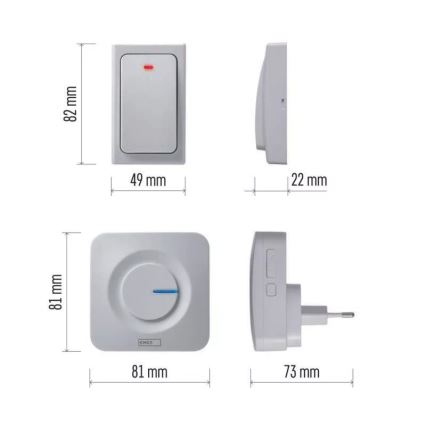 Funksteckdose Türklingel 230V IP44 weiß