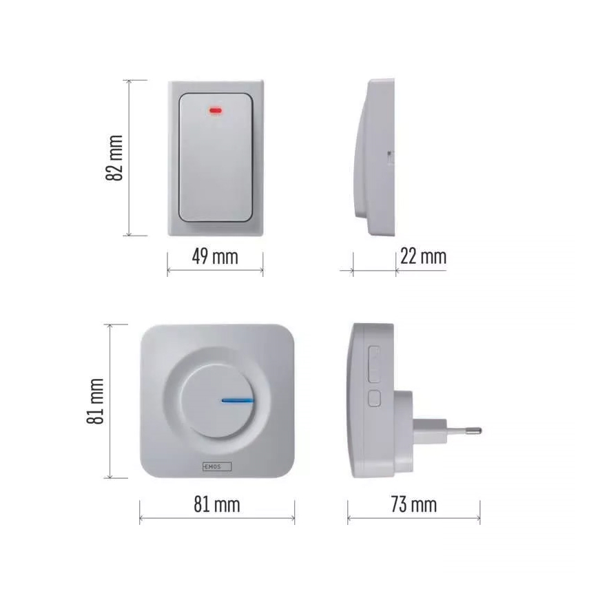 Funksteckdose Türklingel 230V IP44 weiß