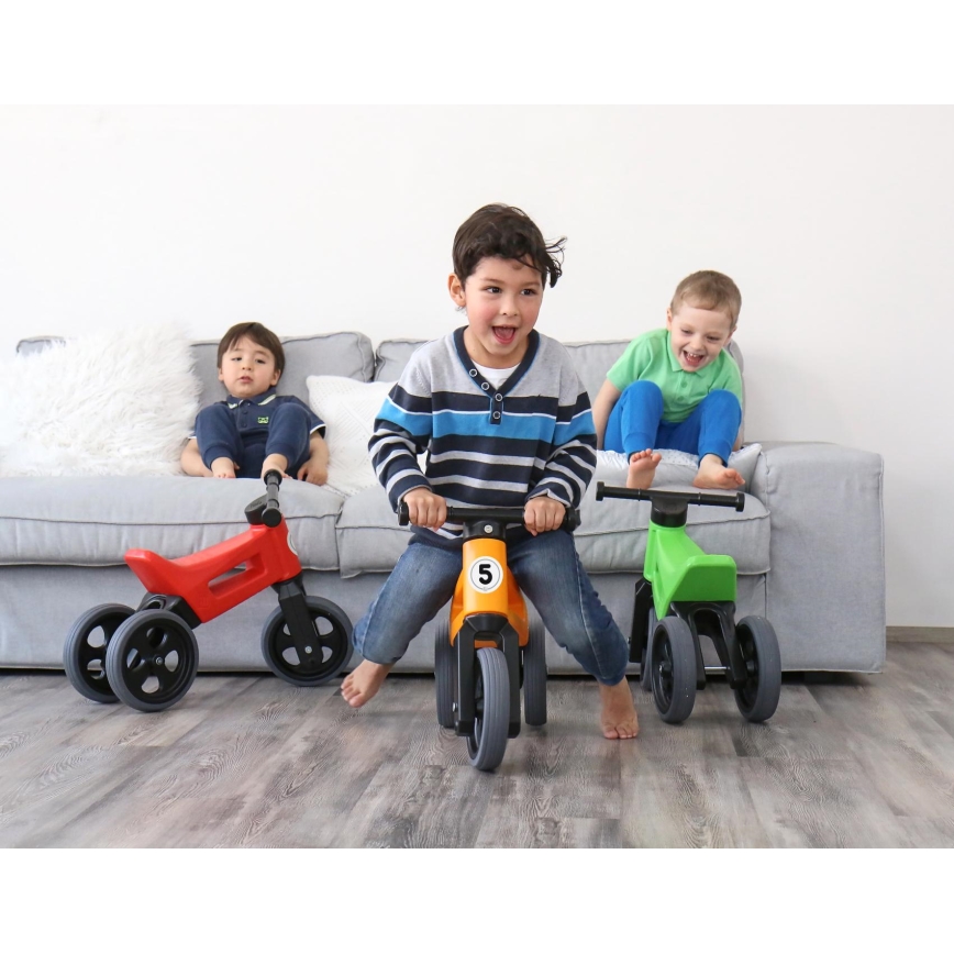 Funny Wheels - 2-in-1-Laufrad RIDER SPORT Rot/Schwarz