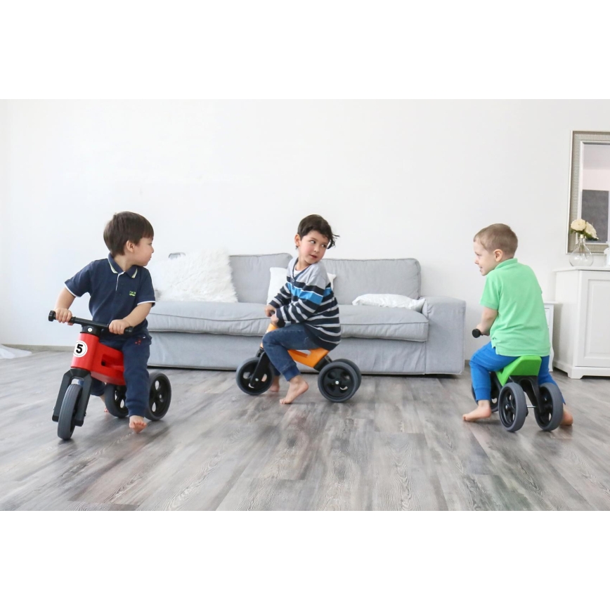 Funny Wheels - 2-in-1-Laufrad RIDER SPORT Rot/Schwarz