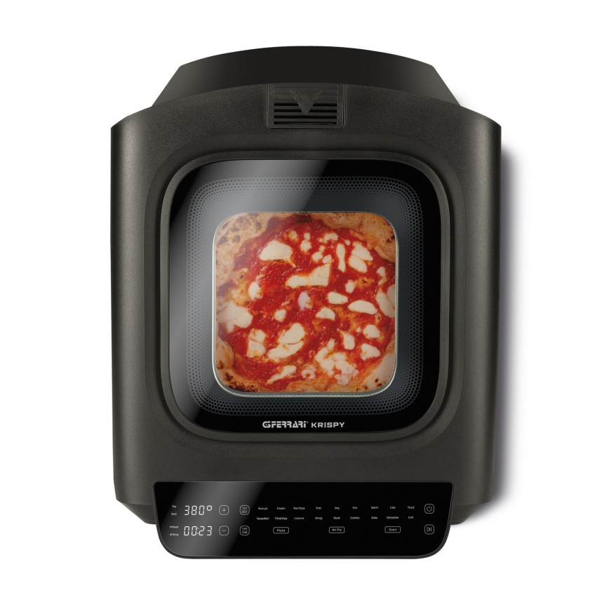 G3Ferrari G1022500 - KRISPY Multifunktionsofen 3-in-1, 1600 W/230 V, 13 l, Schwarz