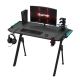 Gaming-Tisch FALCON mit LED-RGB-Hintergrundbeleuchtung 116x60 cm schwarz