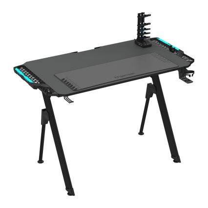 Gaming-Tisch FALCON mit LED-RGB-Hintergrundbeleuchtung 116x60 cm schwarz