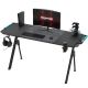 Gaming-Tisch FALCON mit LED-RGB-Hintergrundbeleuchtung 156x60 cm schwarz