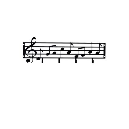 Garderobenpaneel 60x19 cm Noten Metall