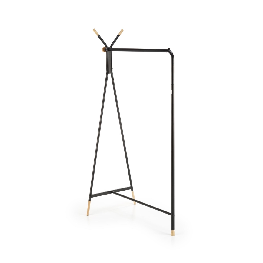 Garderobenständer 165x91 cm CHENE schwarz/beige