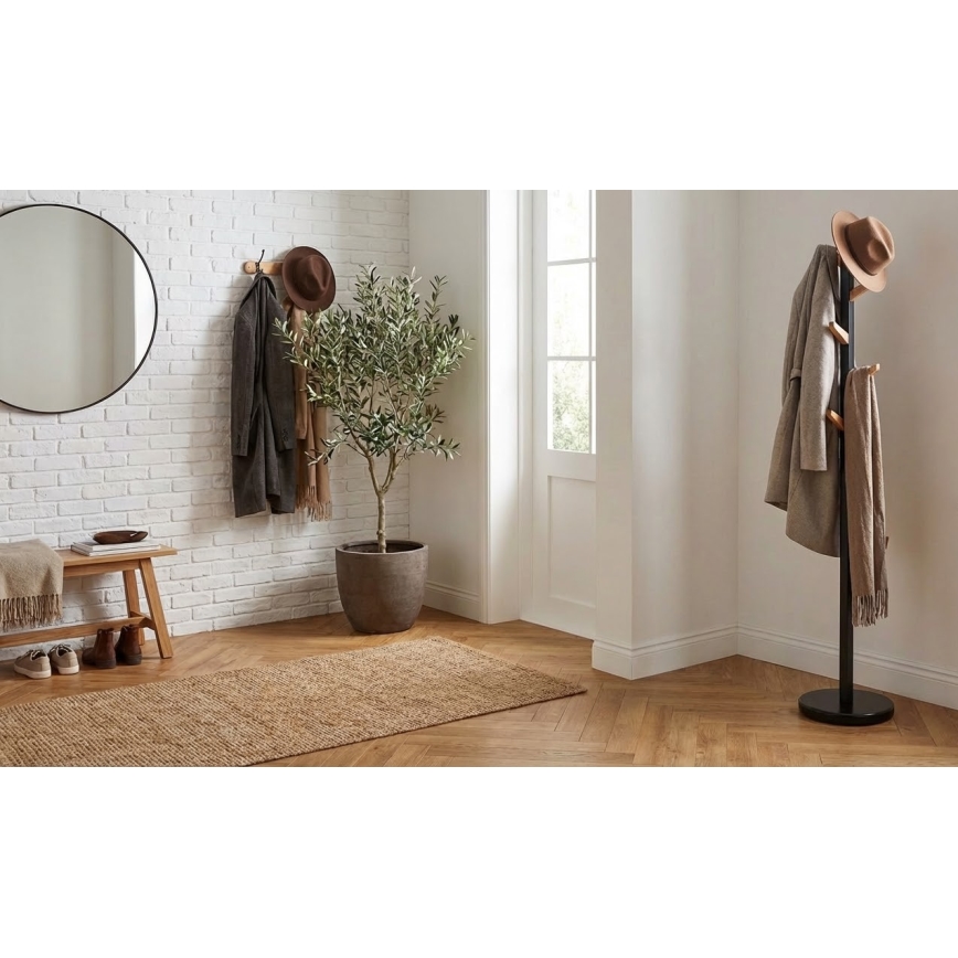 Garderobenständer DOMUS 177x28 cm schwarz/beige