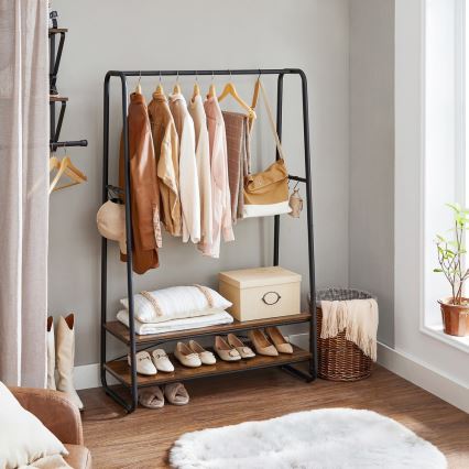 Garderobenständer LINEA – Braun/Schwarz