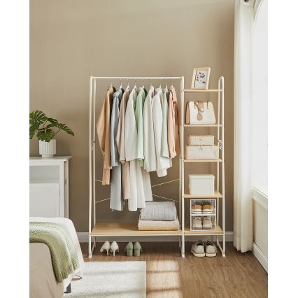 Garderobenständer LINEA weiß/braun