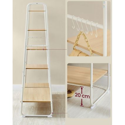 Garderobenständer LINEA weiß/braun