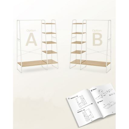 Garderobenständer LINEA weiß/braun