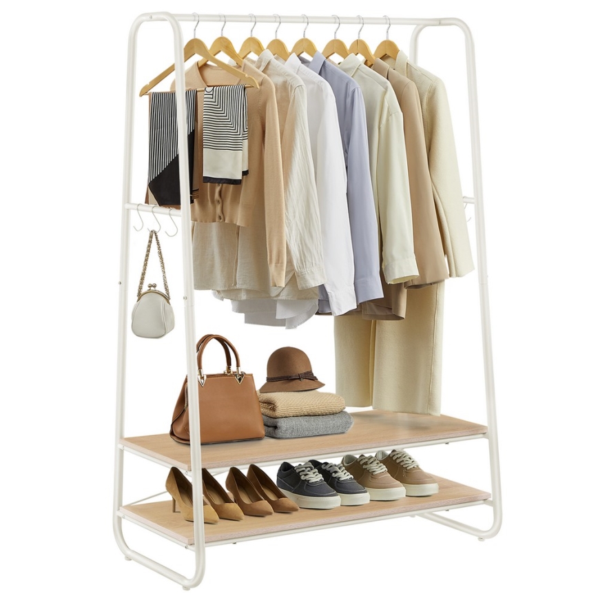 Garderobenständer LINEA weiß/braun