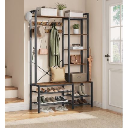 Garderobenständer NAVOR, braun/schwarz